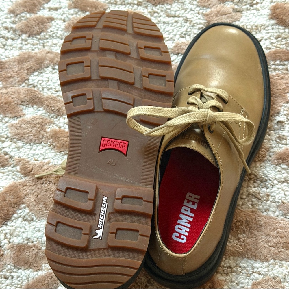 Camper Brutus Trek MICHELIN Beige Leather Shoes – Women’s EU 40 - Picture 10 of 10